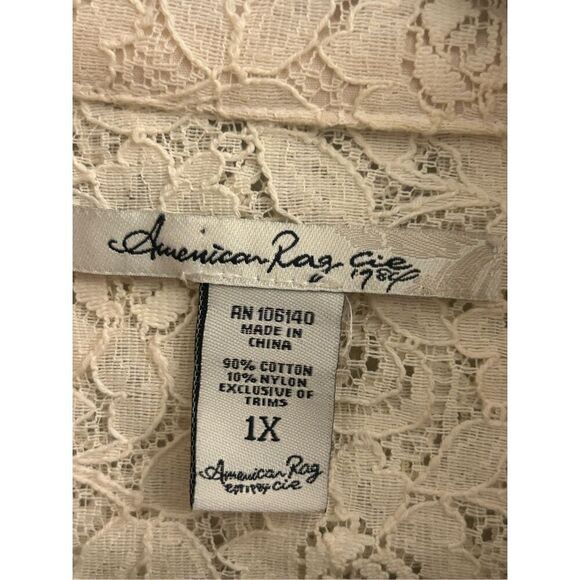 Vintage American Rag Cie All Lace Bomber Jacket sz 1X Boho - Picture 4 of 9